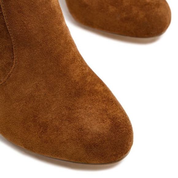 Chestnut Over The Knee Thigh High Boots - Picture 6 of 7